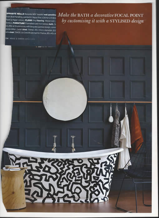 wall paenlling and house and garden magazine